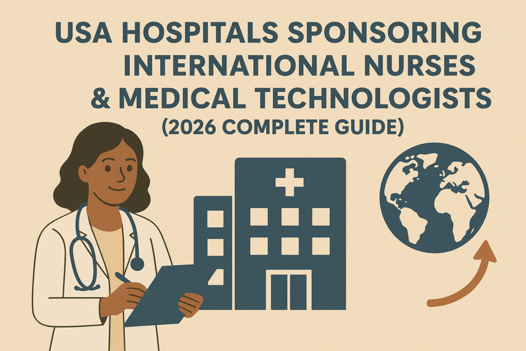 USA Hospitals Sponsoring International Nurses & Medical Technologists (2026 Complete Guide)